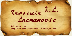 Krasimir Lacmanović vizit kartica